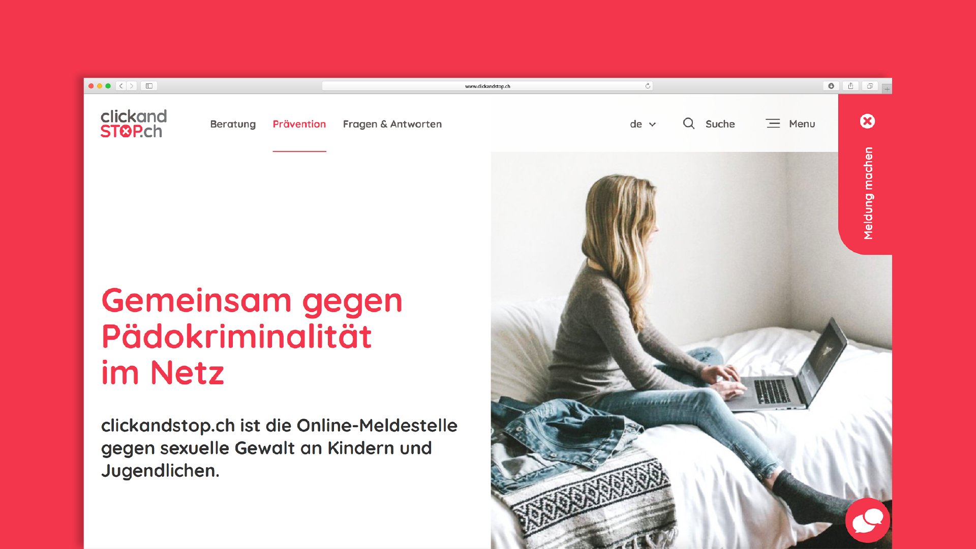 Online-Meldestelle gegen sexuelle Gewalt an Kindern clickandstop.ch